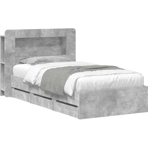  Okvir kreveta s pohranom s ladicama Betonska siva 80 x 200 cm Cene