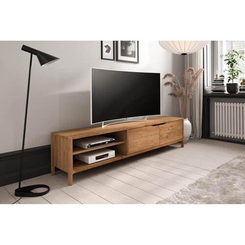 The Beds TV omarica iz masivnega hrasta v naravni barvi 200x48 cm Twig &amp;ndash; Slike