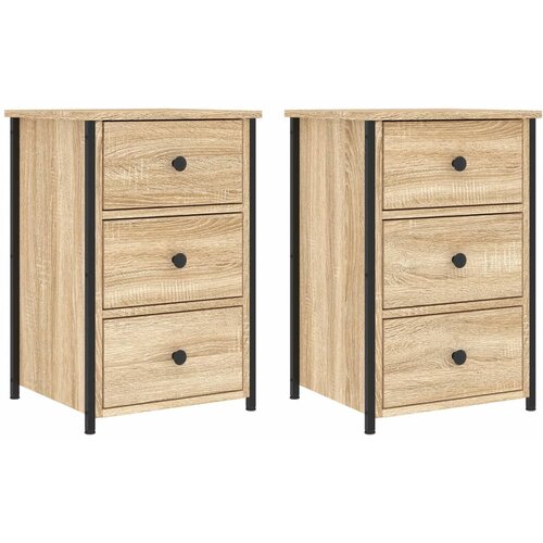 Maison Chic Dvo delni komplet Nočne omarice - Nočne mize sonoma hrast 40x36x60 cm inženirski les, (21689123) Cene