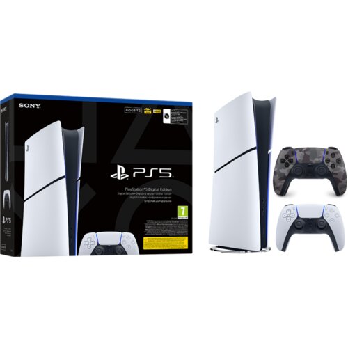 Playstation Igralna konzola 5 Slim Digital, 825GB + dodaten kontroler (voj. siv) Cene