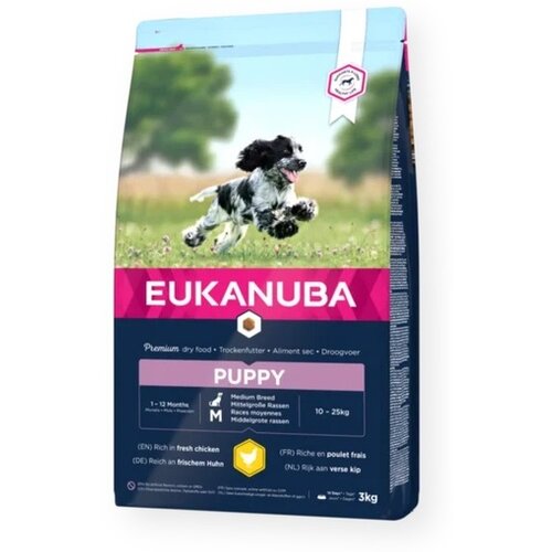 Eukanuba granule za štence srednje rase piletina Cene