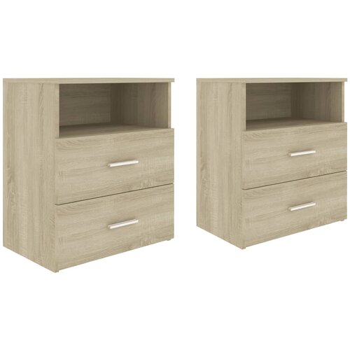 Maison Chic Dvo delni komplet Nočne omarice - Nočne mize sonoma hrast 50x32x60 cm, (21687234) Slike