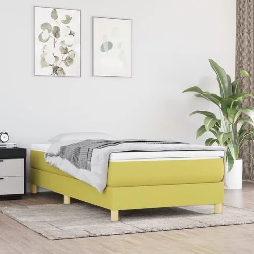 vidaXL Okvir za krevet s oprugama zeleni 80 x 200 cm od tkanine