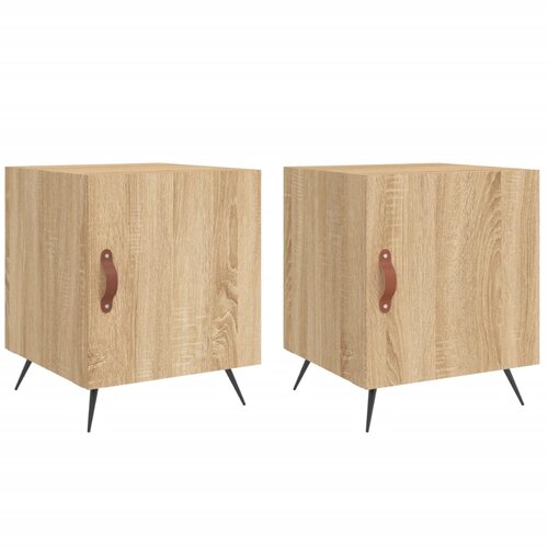 vidaXL Nočna omarica 2 kosa sonoma hrast 40x40x50 cm inženirski les, (20808574) Cene