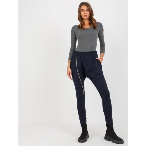 Fashion Hunters Women&amp;#039;s loose sweatpants dark blue color Slike