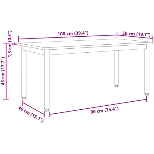  Stolić za kavu Crni hrast 100 x 50 x 45 cm Konstruirano drvo Slike
