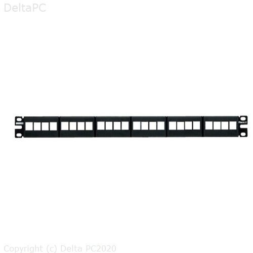 Panduit NetKey Modular Patch Panel, Flat, 24 Port, 1 RU Slike