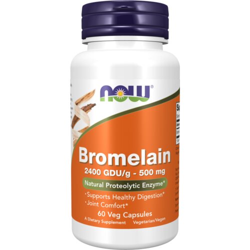 Now Foods bromelain 500 mg 60 kapsula Slike