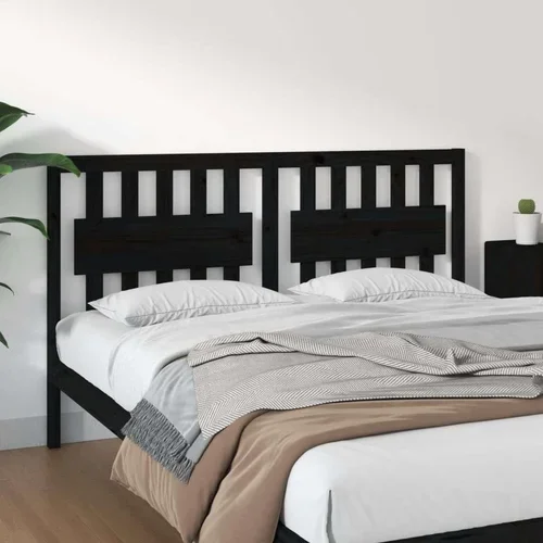  Uzglavlje za krevet crno 165 5 x 4 x 100 cm od masivne borovine