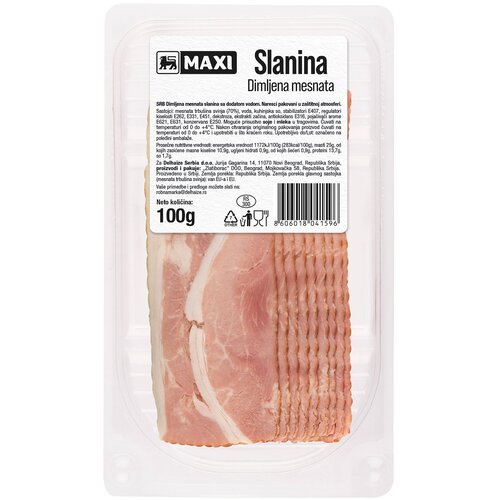 Maxi Slanina mesnata u zast.atm.100g Cene