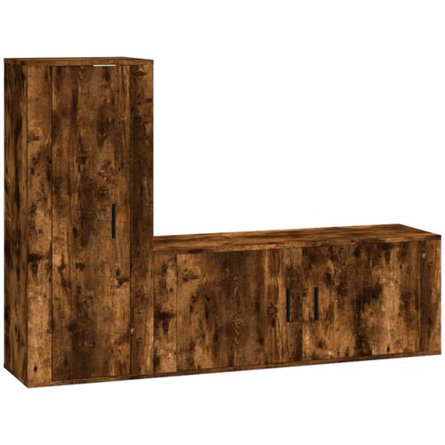 vidaXL Komplet TV omaric 2-delni dimljen hrast inženirski les, (20732992) Cene