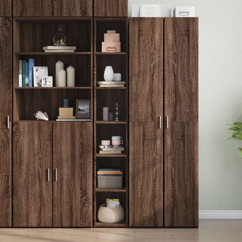  The Living Store Visoka omara rjavi hrast 30x41x185 cm inženirski les - Visoka Omara, (21496544) Slike