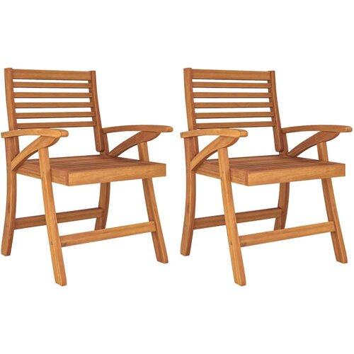  3-dijelni vrtni blagovaonski set od masivnog bagremovog drva Smeđa 85 x 85 cm Slike