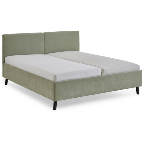 Meise Möbel Svijetlo zeleni tapecirani bračni krevet s podnicom 160x200 cm Piano – Cijene