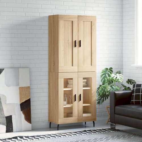 vidaXL Visoka komoda hrasta sonome 69 5x34x180cm od konstruiranog drva Cijene