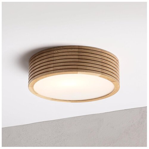 Brilagi LED stropna svetiljka CARVALHO MODERN 1xE27/60W/230V, prečnik 27,5 cm, hrast Slike
