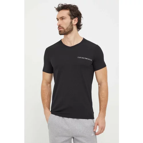 Emporio Armani Underwear Homewear majica kratkih rukava 2-pack boja: crna, s tiskom