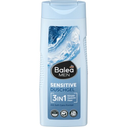 Balea MEN SENSITIVE 3in1 gel za tu&amp;scaron;iranje 300 ml Slike