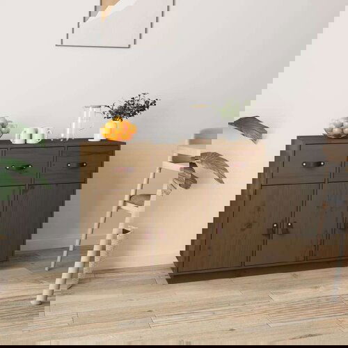  Komoda medeno rjava 100x40x75 cm trdna borovina, (20654810) Cene