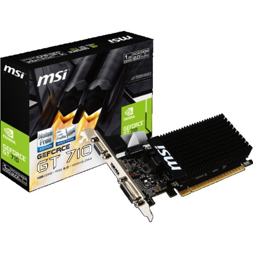 MSI nVidia GeForce GT 710 1GB 64bit GT 710 1GD3H LP grafička kartica Slike