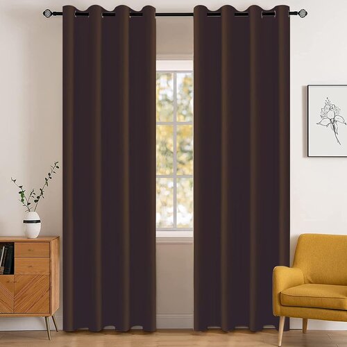 YSTELLAA 2x 140x145cm Zatemnitvene termo zavese z rinkami Slike