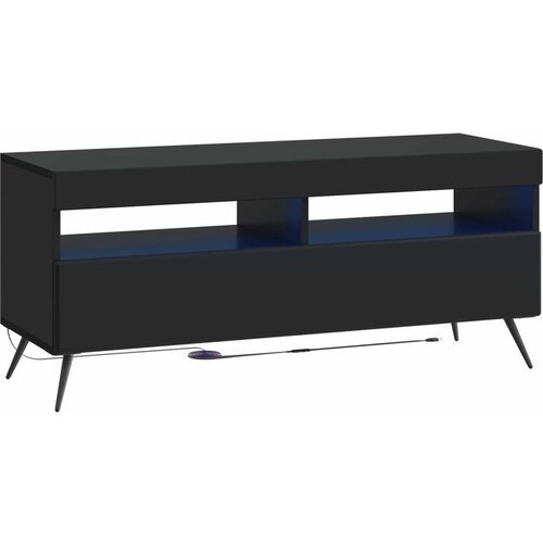 vidaXL LED TV kabinet Crna Konstruirano drvo - Crna Cijene