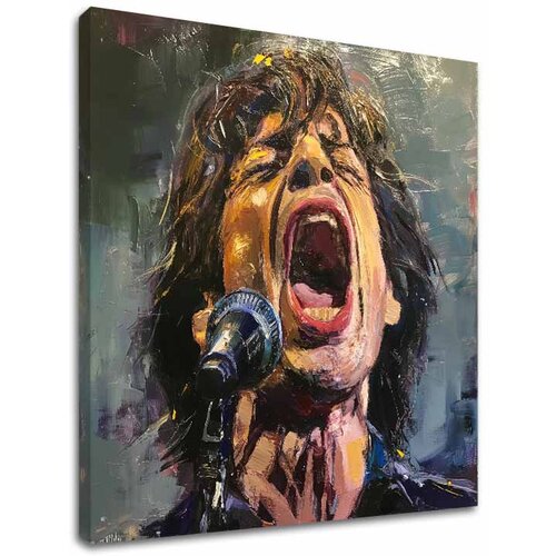Mick Jagger Legenda na pozornici | 100% originalno akrilno oslikano 60x60 cm Slike