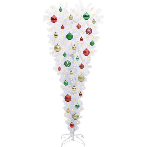  Umjetno božićno drvce s stalakom Bijelo 120 cm PVC i čelik Slike