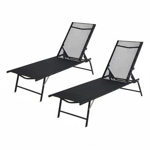  Set od 2 ležaljke, 185x57x31cm, Tamnosivi Slike