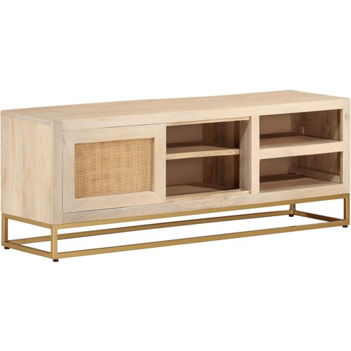  The Living Store TV omarica 110x30x40 cm trden mangov les in železo - TV Omarica, (21502137) Slike