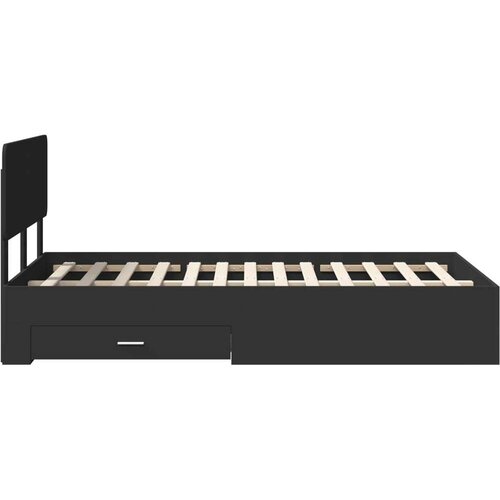  Okvir za krevet Crna 135 x 190 cm Konstruirano drvo Slike