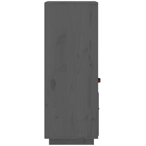  Visoka komoda siva 34 x 40 x 108,5 cm od masivne borovine Slike