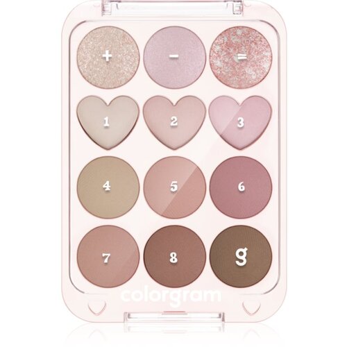 Colorgram Pin Point Eyeshadow Palette paleta senčil za oči za popoln videz odtenek 02 Pink+Mauve 9.9 g Cene