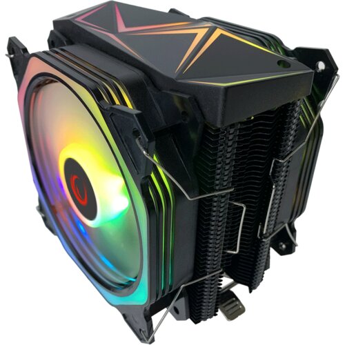 Rampage CPU hladnjak OCTAGON C60 Black 57CFM 1800RPM 2x12cm ARGB AM5/LGA1700 Compatible Air Cooled CPU... Slike