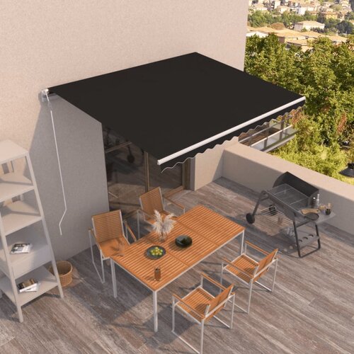 vidaXL avtomatsko zložljiva tenda 400x350 cm antracitna Cene