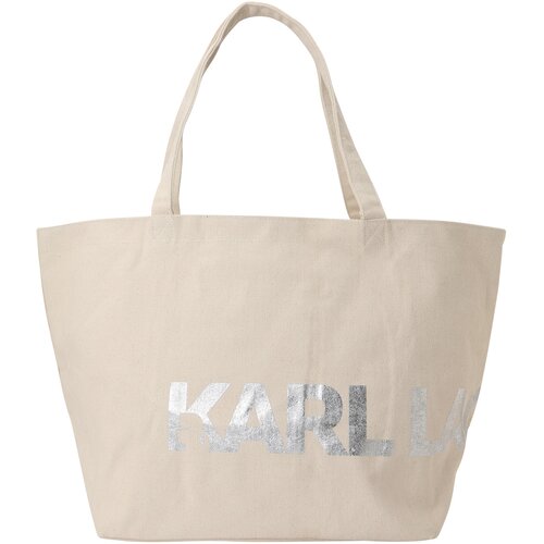 Karl Lagerfeld Shopper torba &amp;#039;ESSENTIAL&amp;#039; srebro / prljavo bijela Slike