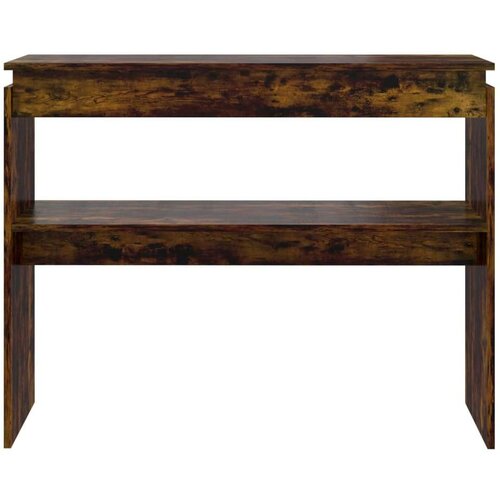  Konzolni stol dimljeni hrast 102x30x80 cm od konstruiranog drva Slike