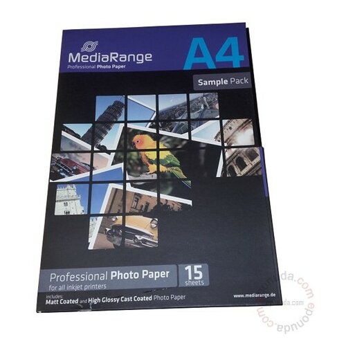 Mediarange FOTO-PAPIR INKJET A4/UZORC/15 KOM/ MRINK100 papir Slike