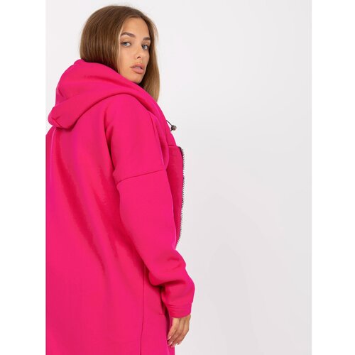 Fashion Hunters Basic fuchsia sweatshirt with a hood Tina RUE PARIS Cene