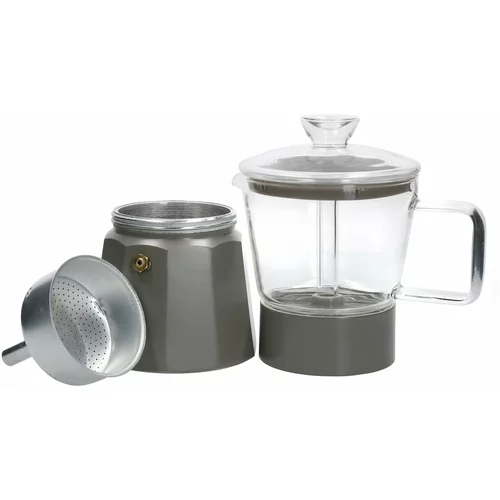 Kitchen Craft Sivi mocha čajnik od nehrđajućeg čelika 0,29 l La Cafetiere Verona -