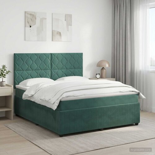  Boxspring krevet s madracem Tamnozelena 160 x 200 cm Bar&scaron;un Cijene