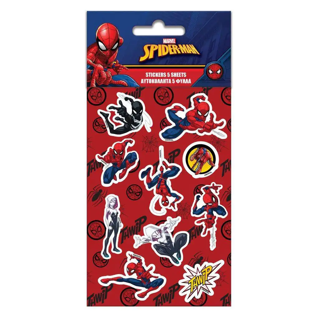Luna Set naljepnica Spider-Man na listu veličine 8x12 cm Slike