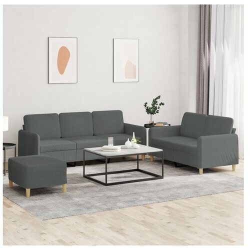 vidaXL 3-dijelni set sofa s jastucima tamnosivi od tkanine Cijene