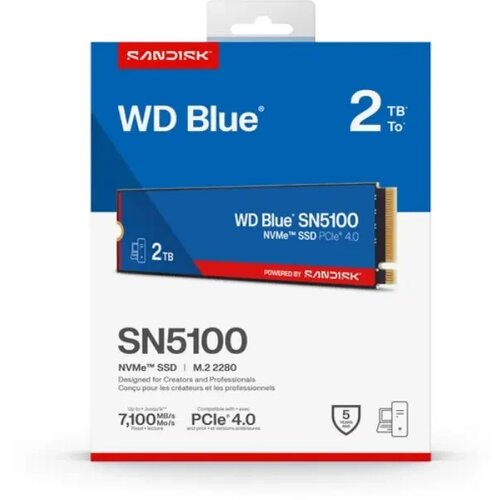 SSD 2TB WD BLUE&trade; SN5100 M.2 2280 NVMe WDS200T5B0E Cijene