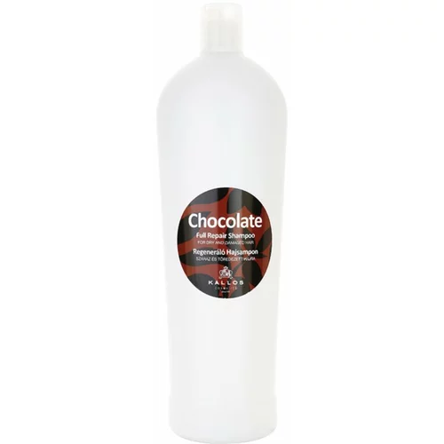 Kallos Cosmetics Chocolate obnovitveni šampon za suhe in poškodovane lase 1000 ml za ženske