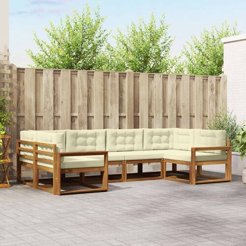  Set vanjskih sofa 6 kom. Prirodna i krem Smeđa 325 x 172,5 x 73 cm Cene