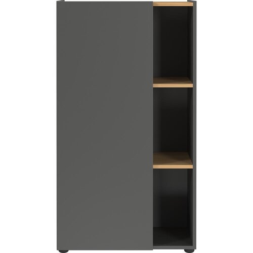 Germania Antracitno siva biblioteka u dekoru hrasta 61x110x34 cm Adrano – Cijene