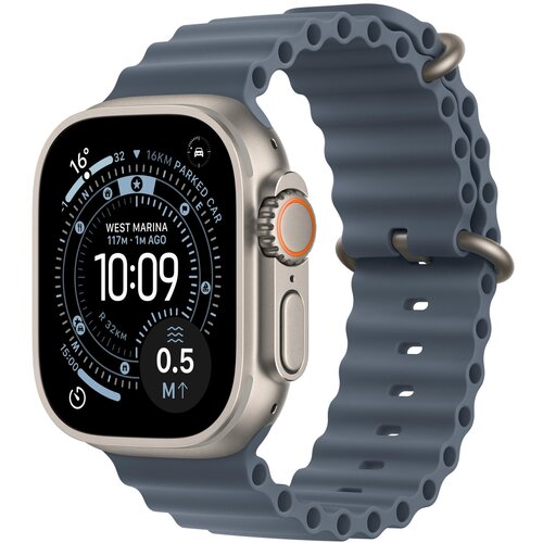 Apple Pametna ura Watch Ultra 3&amp;nbsp;GPS + Cellular&amp;nbsp;49mm&amp;nbsp;Natural Titanium Case with Anchor Blue Ocean Band, (5000011483) Slike