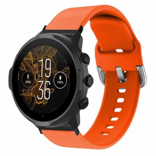  Silikonska narukvica 24mm za sat Suunto Spartan Sport Wrist HR Baro / Suunto 7 - Orange Slike
