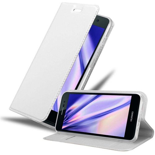 Cadorabo Ohi&scaron;je, združljivo z Huawei ASCEND P7 v klasično srebrno - Za&scaron;čitni ovitek z magnetnim zapiranjem, stoječo funkcijo in režo za kartice, (20562395) Cene